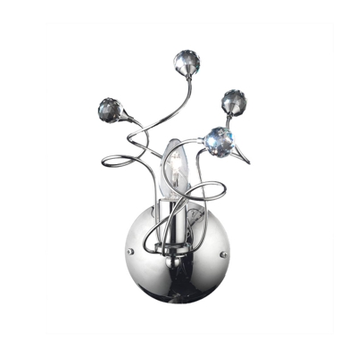 Aplique Trilly en cromo con cristales 1 luz