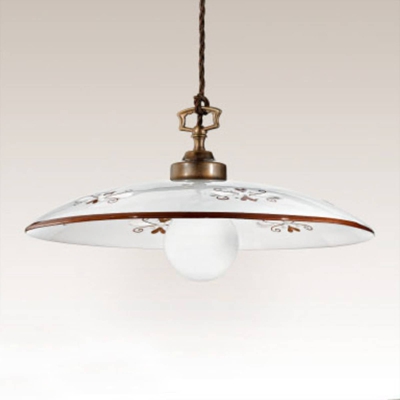 Lámpara colgante Bassano, 1 luz, detalles marrón
