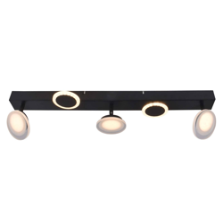 Foco de techo LED Meriza, 3 luces negro características