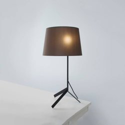 LOUM Bivio lámpara de mesa, pantalla lino marrón precio