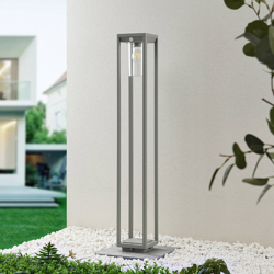 Lindby Abilum bolardo luminoso, gris plata precio