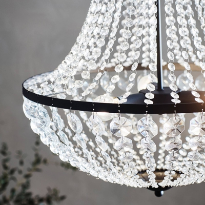 Lámpara de araña Gränsö, negro, IP20, Ø 50 cm