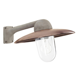Sólida lámpara de pared ext. Stabila alum./cobre en oferta