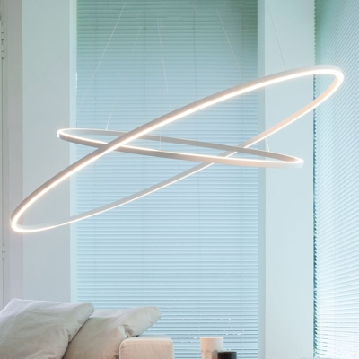 Nemo Ellisse Double colgante 2700K aluminio