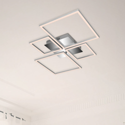 Plafón LED Frame, CCT, 4 luces, aluminio precio