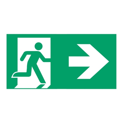 Señal ruta evacuación tipo B para E-LUX Standard