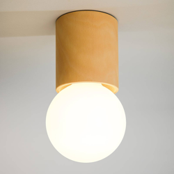 Lámpara de techo Tondolo, madera de haya en oferta
