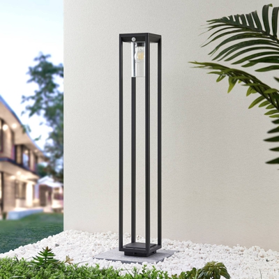 Lindby Abilum bolardo luminoso, gris oscuro