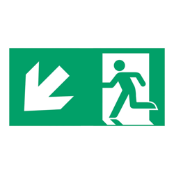 Señal ruta evacuación tipo D para E-LUX Standard características