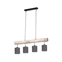 Colgante Furesta gris pantalla antracita 4 luces precio