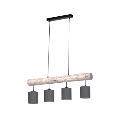 Colgante Furesta gris pantalla antracita 4 luces