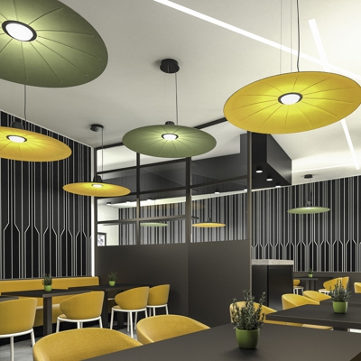 Martinelli Luce Lent lámpara colgante LED, verde