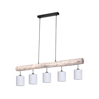 Lámpara colgante Furesta gris, blanco, 5 luces