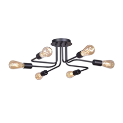 Plafón Atol 6 luces, negro características