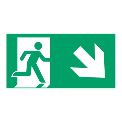 Señal ruta evacuación tipo E para E-LUX Standard