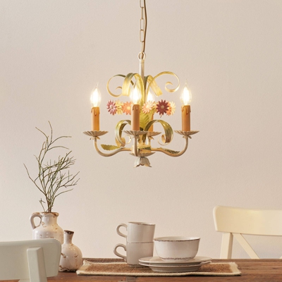 Lámpara de araña de 4 luces Toscana, florentina