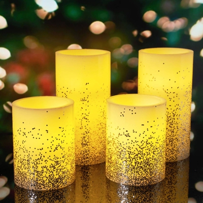 Pauleen Golden Glitter Candle vela LED set 2 ud