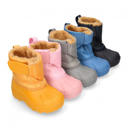 Bota De Agua Niños Borrego Diseño Apreski. 28 Gris en oferta