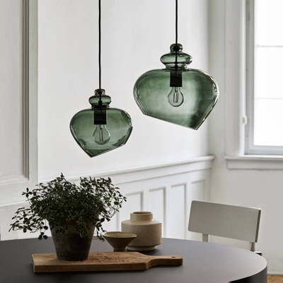 FRANDSEN Grace colgante de vidrio, Ø 30 cm verde