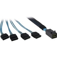 0.5m SFF 8643/4x SATA 0,5 m Negro, Azul, Cable