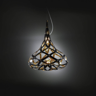 Slamp Supermorgana lámpara colgante, negro/oro