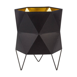 Lámpara de mesa Tago negro/oro características