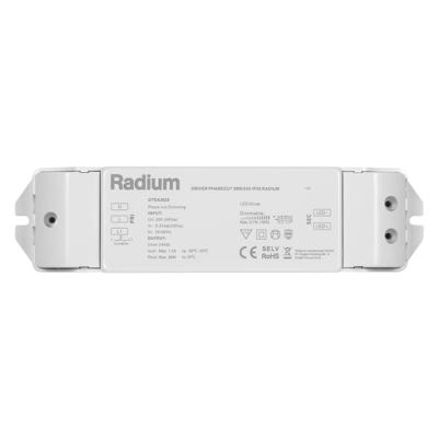 Fuente alimentación LED Radium OTDA 24V-DC, 36 W