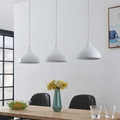 Lindby Elamira lámpara colgante, 3 luces, blanco