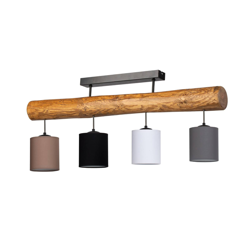 Plafón Furesta marrón/negro/blanco/gris 4 luces precio
