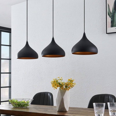Lindby Elamira lámpara colgante, 3 luces negro