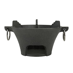 YARNOW Parrilla de Mesa de Hierro Fundido Parrilla de Carbón de Leña Estilo Japonés Hibachi Parrilla Portátil Barbacoa Estufa para Picnic en Casa en oferta