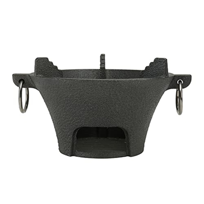 YARNOW Parrilla de Mesa de Hierro Fundido Parrilla de Carbón de Leña Estilo Japonés Hibachi Parrilla Portátil Barbacoa Estufa para Picnic en Casa