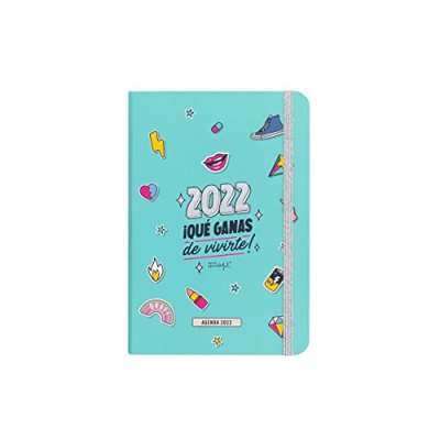 Mr. Wonderful Agenda clásica pequeña 2022 Diaria - ¡Qué ganas de vivirte!, Multicolor, WOA11309ES