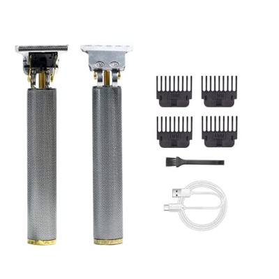 Máquina de Cortar Pelo Inalámbrica. Cortapelos Vintage Profesional para hombre. Cortador de pelo y barba con Cabezal de Titanio, hoja T, Pila Recargab