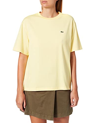 Lacoste TF5441 Camiseta, Jaune, 42 para Mujer