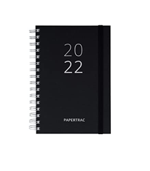 Agenda Anual 2022 - Black - Día Página - 320 páginas - Tamaño A5 - 14,5 x 21 cm - Idioma: Español-Inglés - PaperTrac precio