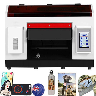 Impresora de superficie plana UV A3 UV con luces LED que pueden secar al instante la tinta para plástico/madera/botella/cristal/piel/metal/acrílico/lá