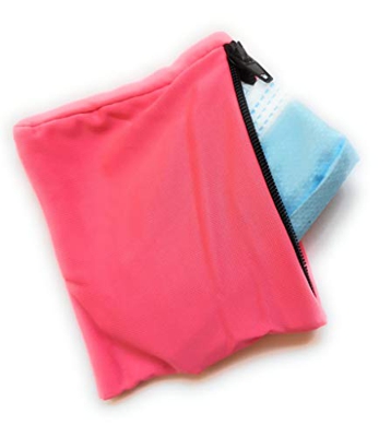 Muñequera con cremallera para llevar llaves monedas. mientras haces deporte, bicicleta, correr.(Rosa)