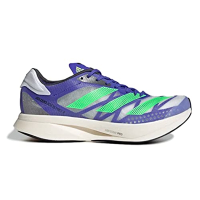 adidas Adizero Adios Pro 2, Zapatillas para Correr Hombre, Sonic Ink Screaming Green FTWR White, 44 2/3 EU