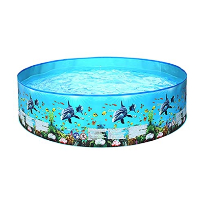 Funien Piscinas,Piscina para niños al Aire Libre de 244 * 38 cm / 96,1 * 15 Pulgadas, Piscinas portátiles Plegables de Forma Redonda para niños pequeñ