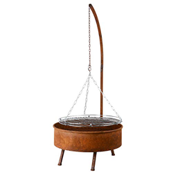 RM Design Parrilla giratoria de acero inoxidable, incluye parrilla colgante, diámetro de 61 cm precio