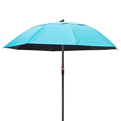 Playa Patio Paraguas de mercado al aire libre Orientable UPF 50+ Protección Sombrilla impermeable 5.3 pies con enchufe de tierra para jardín al aire l