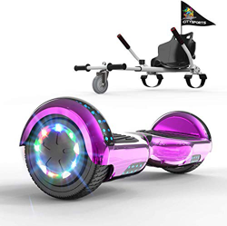 GeekMe Hoverboards,6.5" con Hoverkart Self Balance Scooter Las Ruedas LED Luces, Hoverboards con Bluetooth Dual Motorh Dual Motor precio