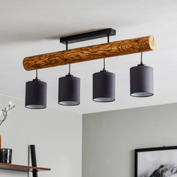 Plafón Furesta teñido, antracita, 4 luces precio