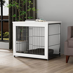 TYX Caseta De Madera Decorativa para Perros con Inodoro, Caja Interior para Mascotas con Valla Y Caseta para Perros De Escritorio, Adecuada para Anima en oferta