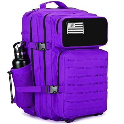 Memories Mochila 45L Tactica Militar Impermeable para Crossfit Caza Senderismo Gimnasio y Deportes al Aire Libre. (Morado)