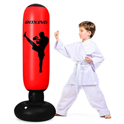Camebue Saco de boxeo para niños de 160 cm, hinchable, saco de boxeo para niños a partir de 6 años, karate, taekwondo, artes marciales mixtas, adultos en oferta