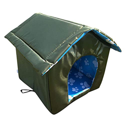 MENHUA Casa para Gatos al Aire Libre Impermeable para Mascotas, Al Aire Engrosado Gato Nido Tienda, Tienda de campaña Plegable para Mascotas (S/B) características