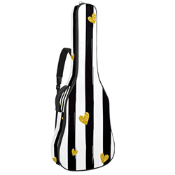 Paquete de guitarra acústica para principiantes Tamaño completo abeto Top Cutaway Guitarra acústica, amor con rayas verticales negras características