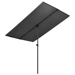 Cigopx Sombrilla de jardín con Palo de Aluminio Gris Antracita 2x1,5 m precio